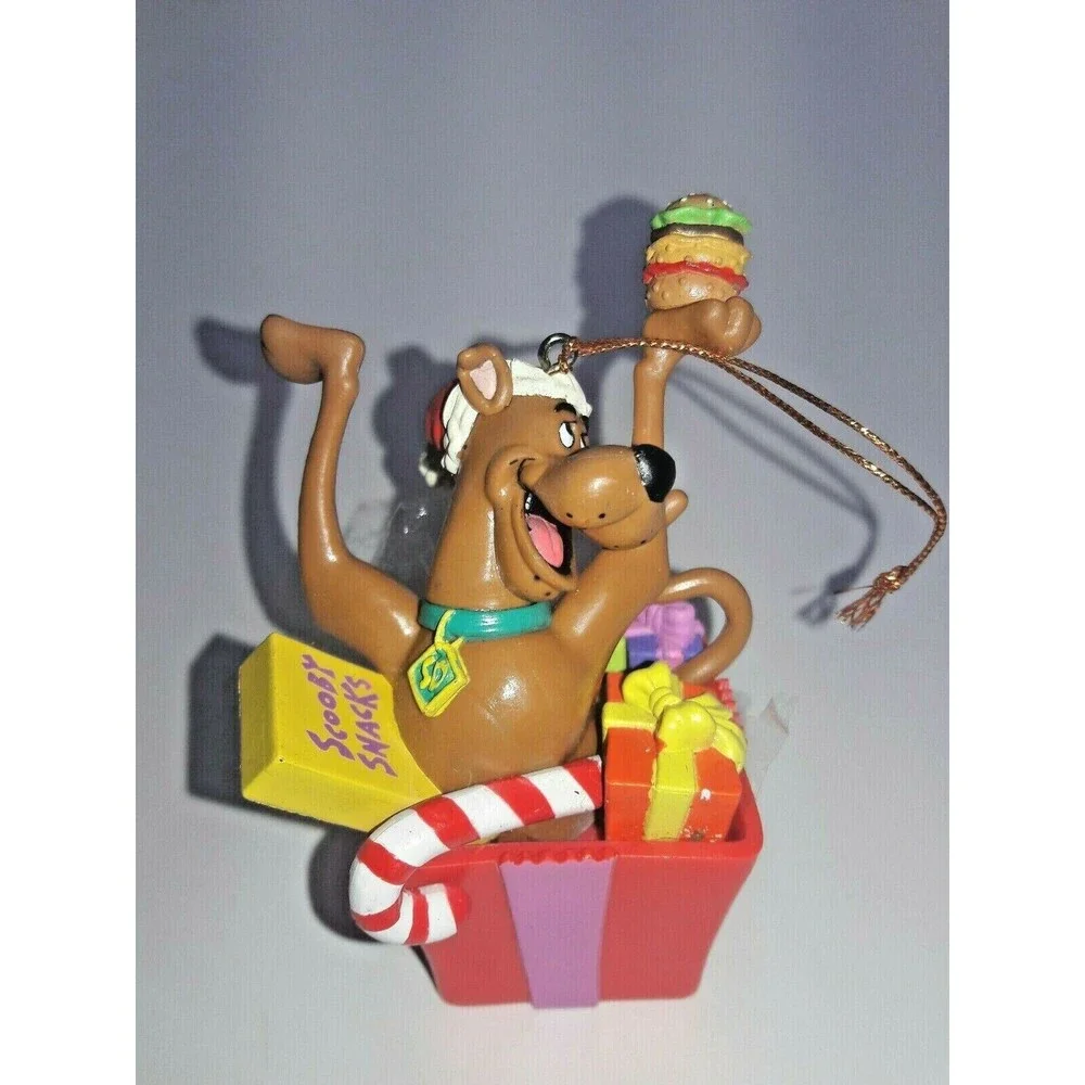 1999 Hanna Barbera Scooby Doo  Box Snacks Presents Hamburger Candy Cane Ornament